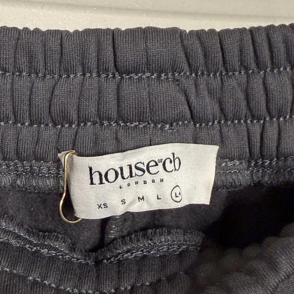 House of CB Charcoal Fleece Back Jogging Trousers - Picture 7 of 8